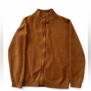 Boys H&M Brown Zip-Up Cardigan Sweater Size 6/7